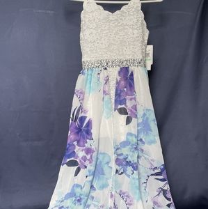 White/Violet Dress size 8